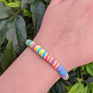 Clay bead bracelet